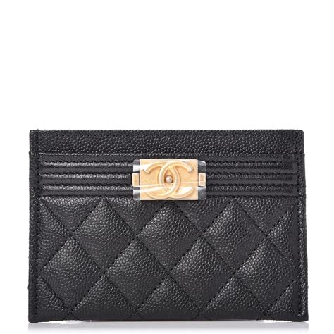 chanel boy card holder black|Card Holders .